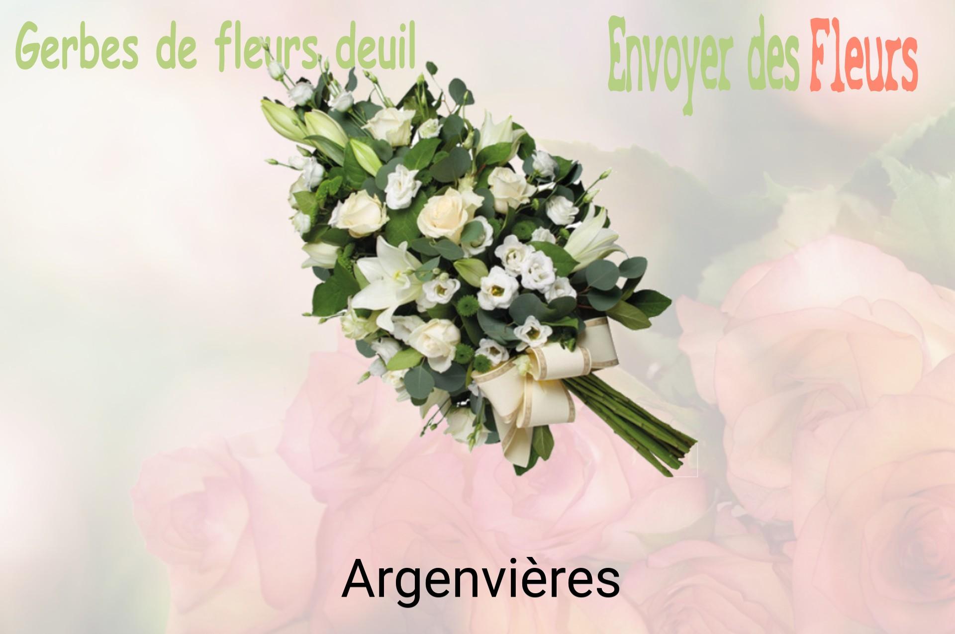 Gerbe de fleurs de deuil livrée à Argenvières